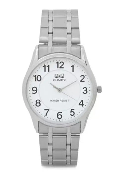 Reloj Q&q Metal Hombre 36mm Vn20j204y - Plateado Blanco