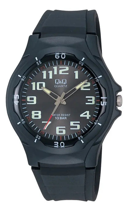 Reloj Q&q Silicona Hombre 39mm Vp58j002y - Negro