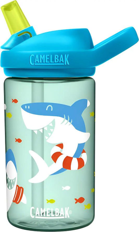 Botella Eddy+ Plus Kids Tiburón 400ml Camelbak - Celeste
