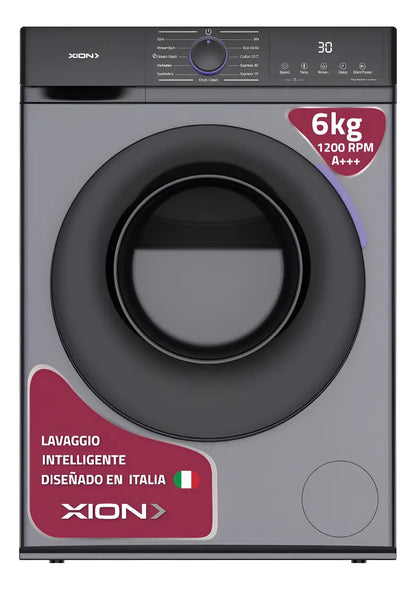 Lavarropas Xion C/frontal 6kg Inverter Xi-lav66x - Gris