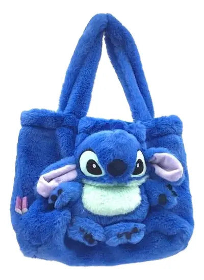 Bolso De Peluche Stitch 28cm Phi Phi Toys - Azul