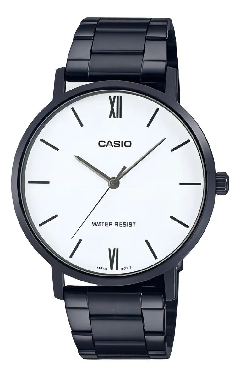 Reloj Casio Hombre Metal 40mm Mtp-vt01b-7b - Negro