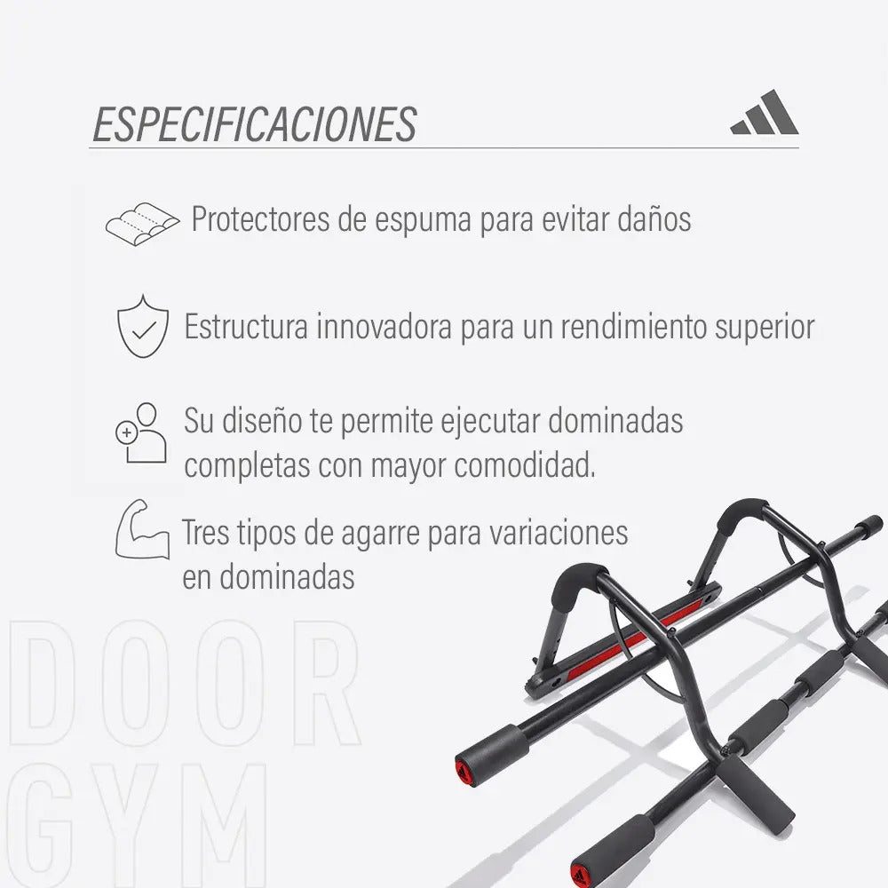 Barra Para Dominadas adidas Para Puerta - Negro/rojo