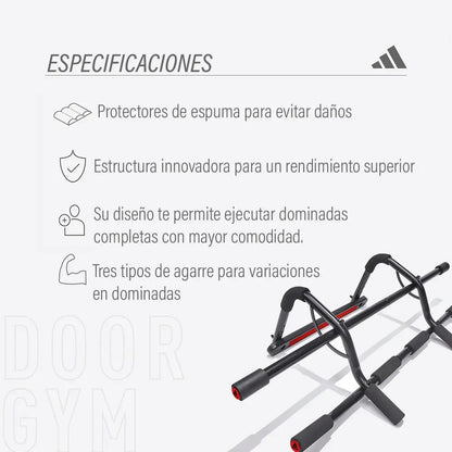 Barra Para Dominadas adidas Para Puerta - Negro/rojo