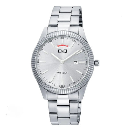 Reloj Q&q Metal Hombre 40mm A14a-003py - Plateado