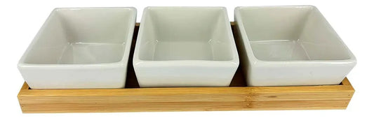 Set De 3 Deeps Con Bandeja De Madera