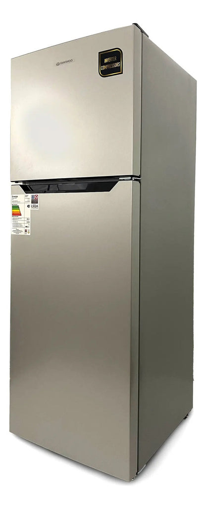 Refrigerador Inverter Daewoo 332lt Frío Seco Dart368ns Gris