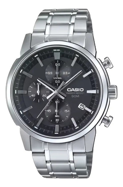 Reloj Casio Hombre Metal 42mm Mtp-e510d1a1 - Plateado