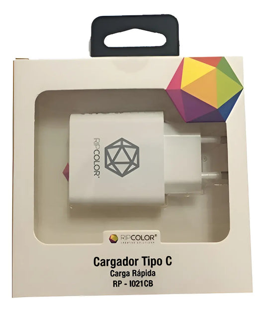 Cargador Tipo C 20w Carga Rápida Ripcolor - Blanco