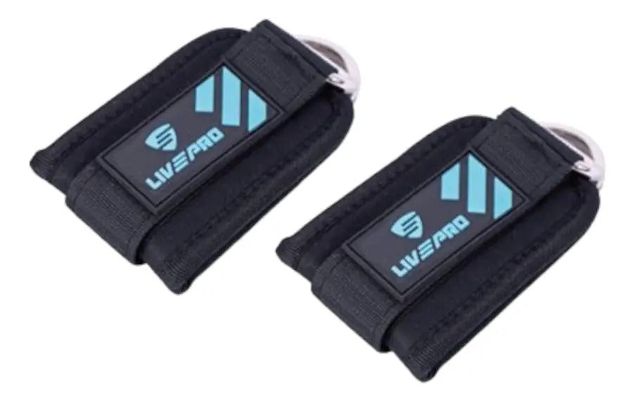 Tobillera Para Polea Máquina Gimnasio Livepro - Negro