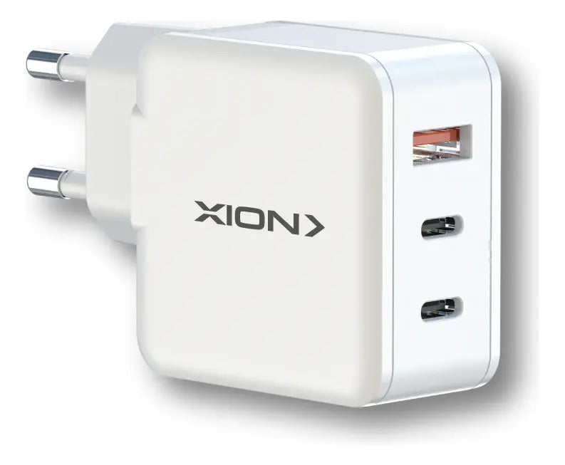 Cargador Xion Carga Rápida Usb A + X2 Usb Tipo C Xi-cg65 Qof Único
