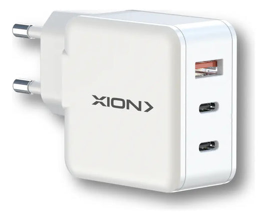 Cargador Xion Carga Rápida Usb A + X2 Usb Tipo C Xi-cg65 Qof Único
