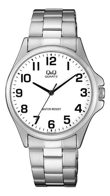 Reloj Q&q Metal Hombre 39mm Qa06j204y - Plateado