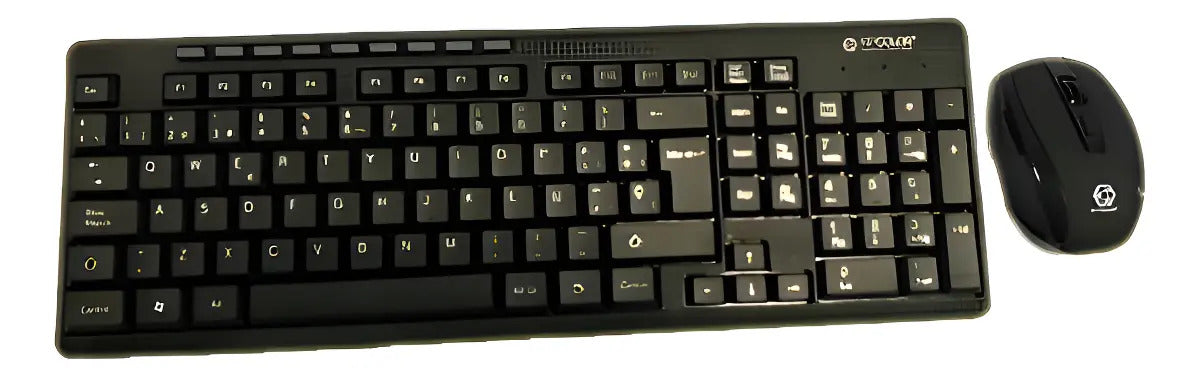 Combo Mouse Y Teclado Inalámbricos Ripcolor - Negro