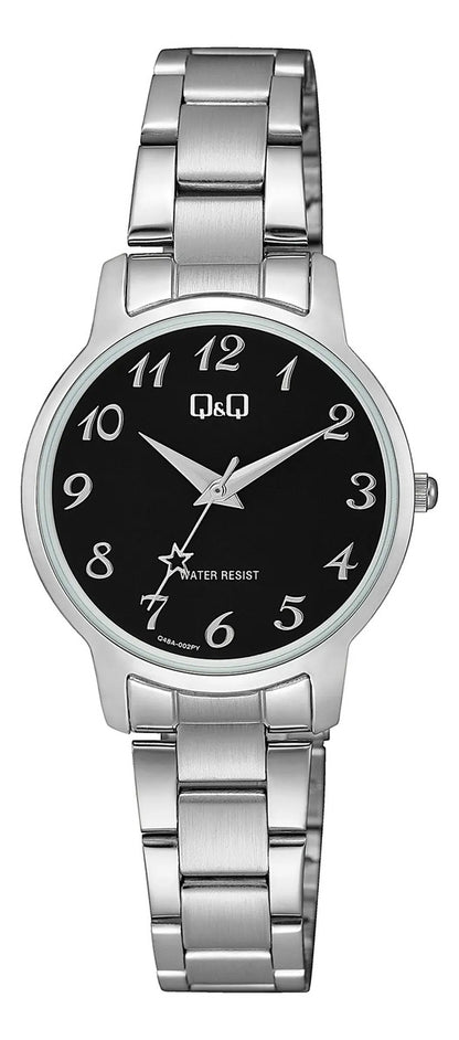 Reloj Q&q Metal Dama 30mm Q48a-002py - Plateado