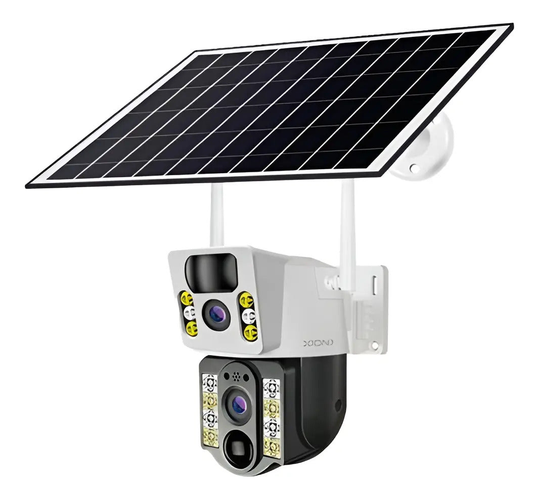 Cámara Solar Xion Smart Doble Cám Recargable Xi-cctv82s Queo Blanco