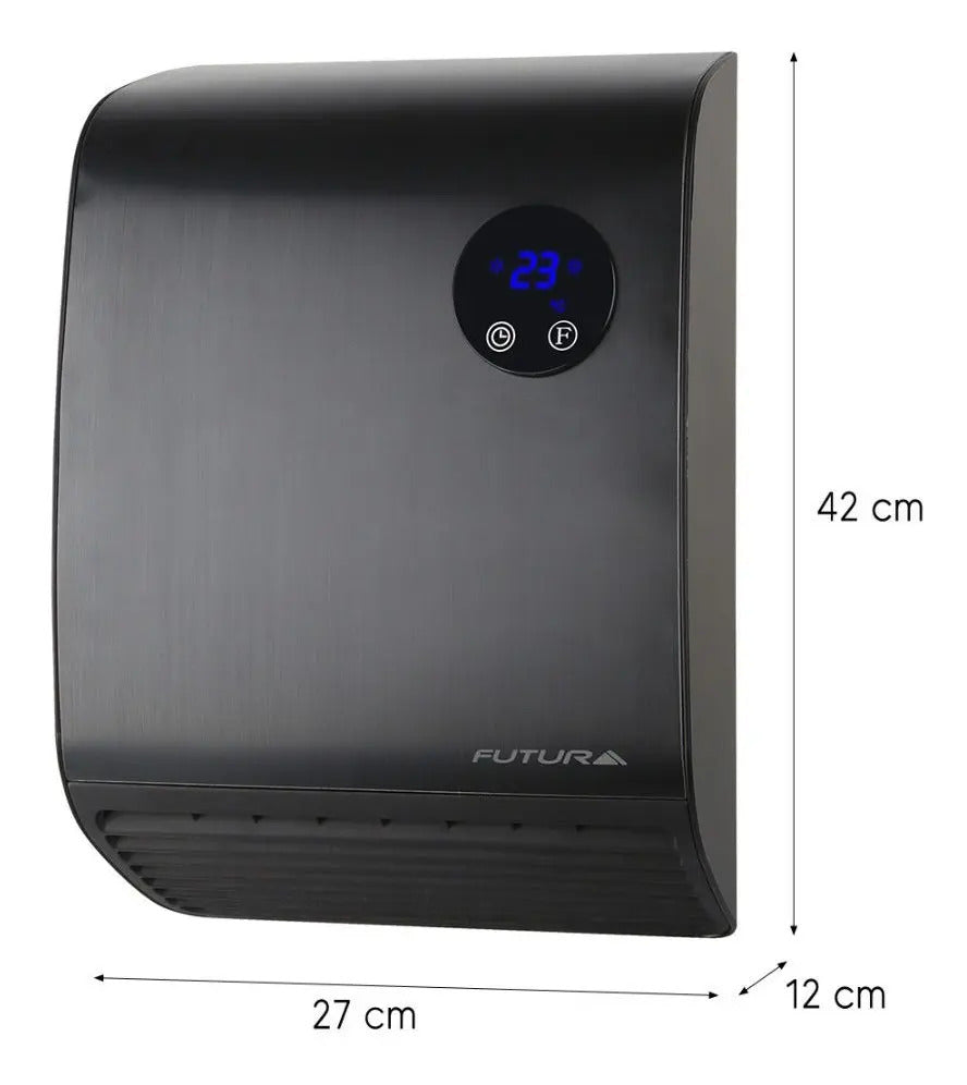 Calefactor De Pared Para Baño Futura Fut-cp200 - Negro