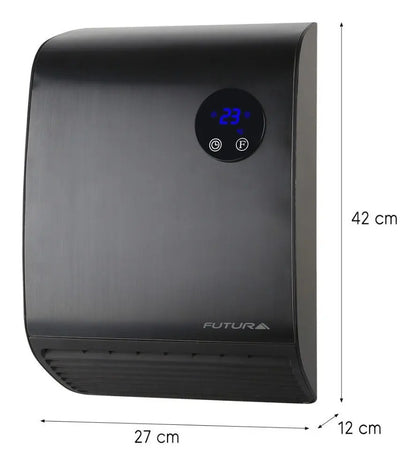 Calefactor De Pared Para Baño Futura Fut-cp200 - Negro
