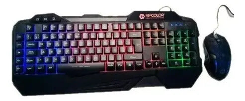 Set Gamer Mouse Y Teclado Ripcolor - Negro
