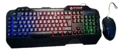 Set Gamer Mouse Y Teclado Ripcolor - Negro