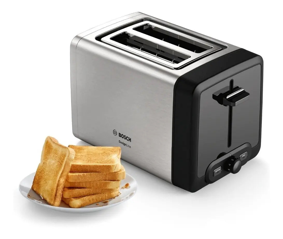 Tostadora Bosch 970w Designline Inox Tat4p420