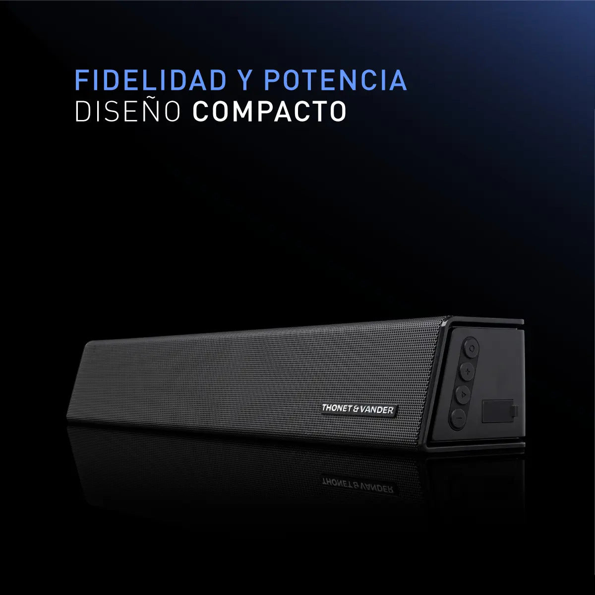 Barra De Sonido Home Theater Thonet & Vander Balken Negro 90hz 20 Khz
