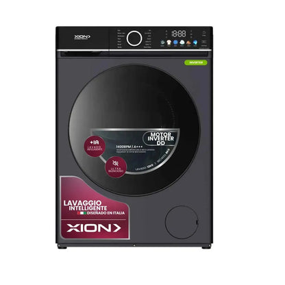 Lavasecarropas Xion Inverter 12 / 8 Kg Xi-lse1285b Negro