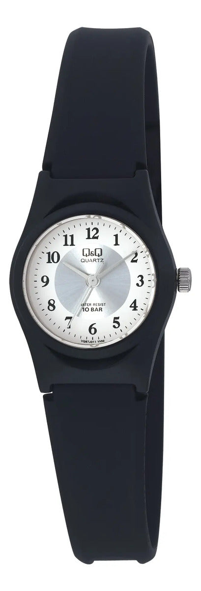 Reloj Q&q Silicona Dama 24mm Vq87j011y - Negro