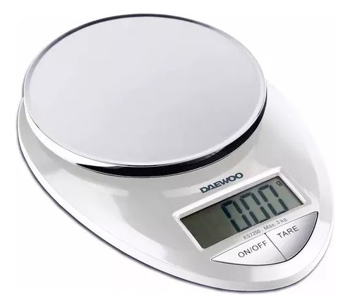 Balanza De Cocina Digital Daewoo Hasta 3kg - Blanco 3 Kg
