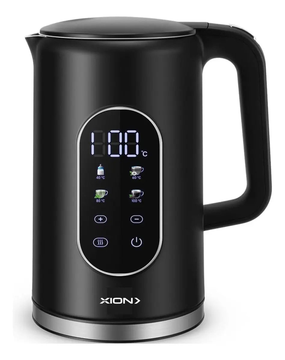 Jarra Eléctrica Xion Temp Regulable 1,7 Lt Xi-gl44 Negro