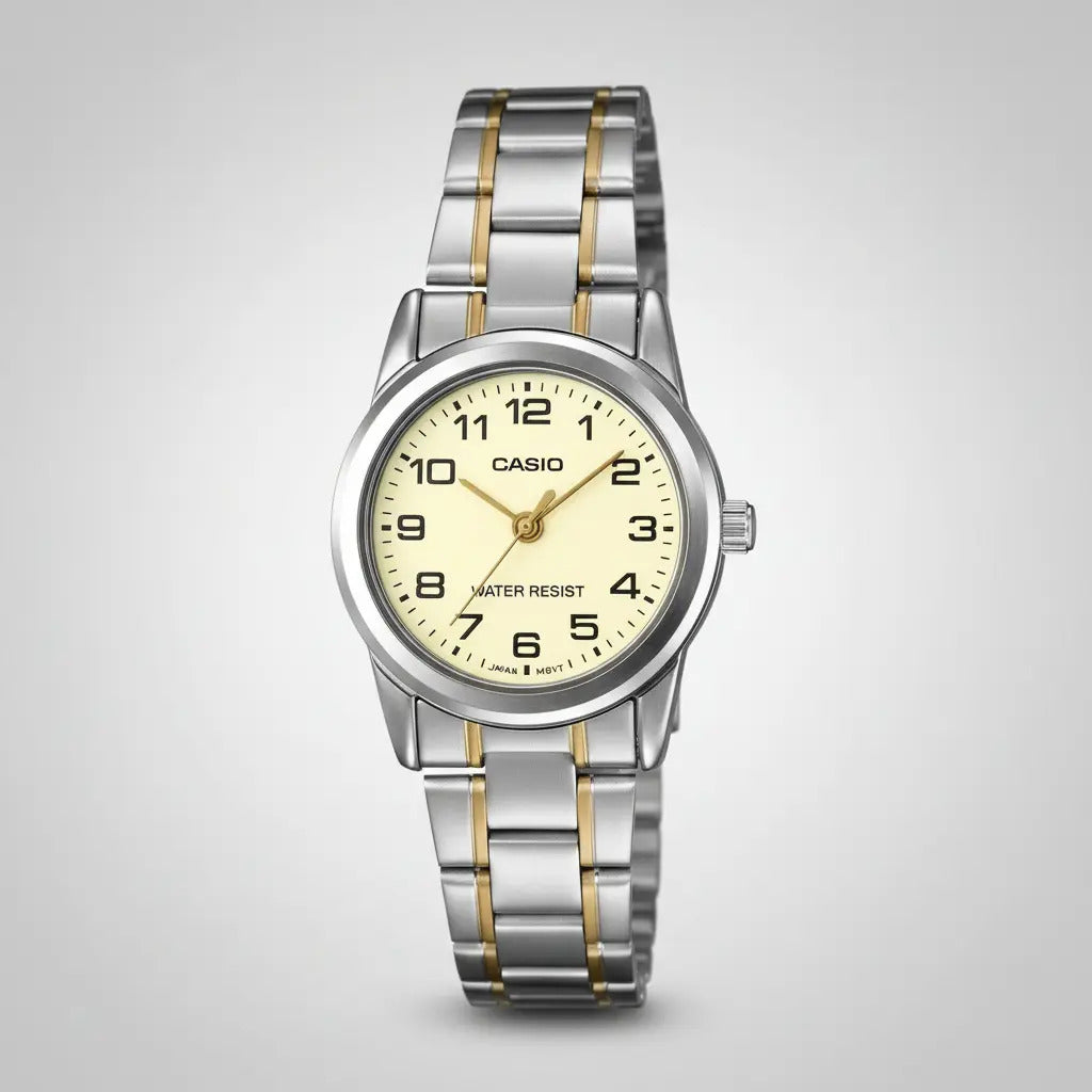 Reloj Casio Metal Dama 25mm Ltp-v001sg9b - Plateado