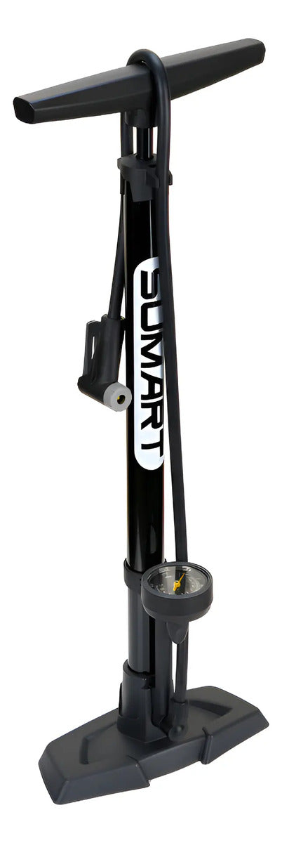 Inflador Con Medidor Presión 160psi Presta/schrad Sumart Qof Negro