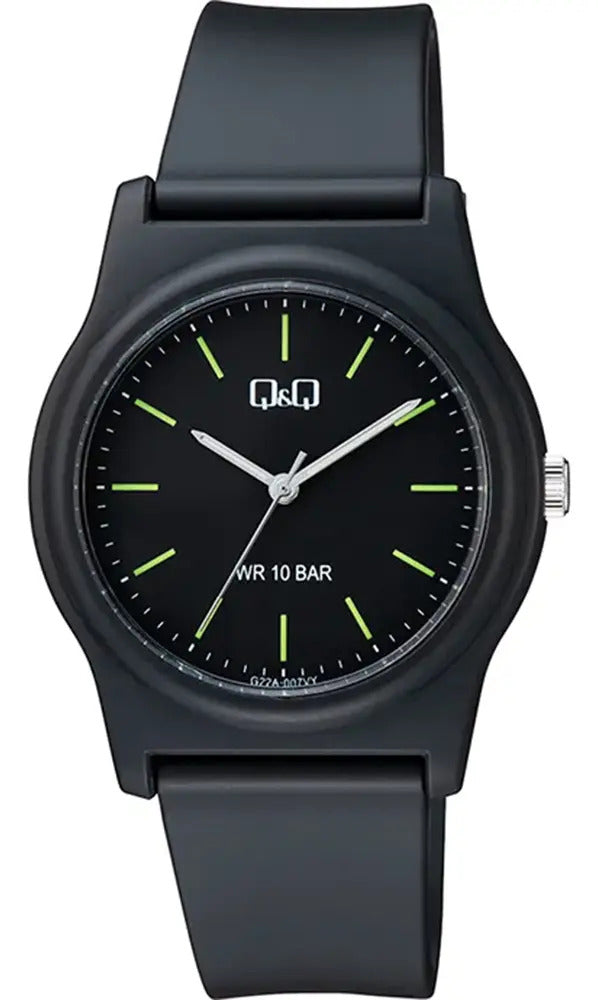 Reloj Q&q Silicona Hombre 38mm G22a-007vy - Negro