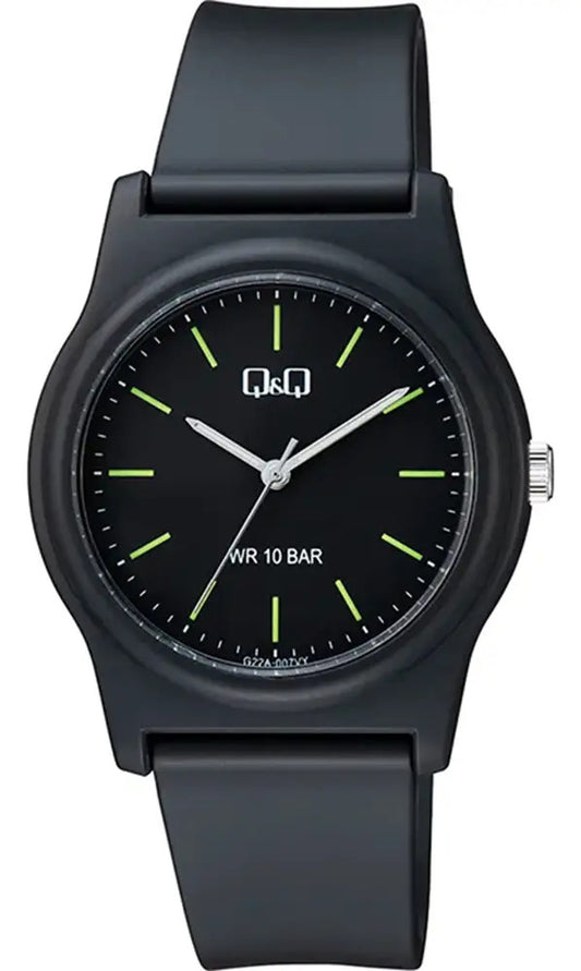 Reloj Q&q Silicona Hombre 38mm G22a-007vy - Negro