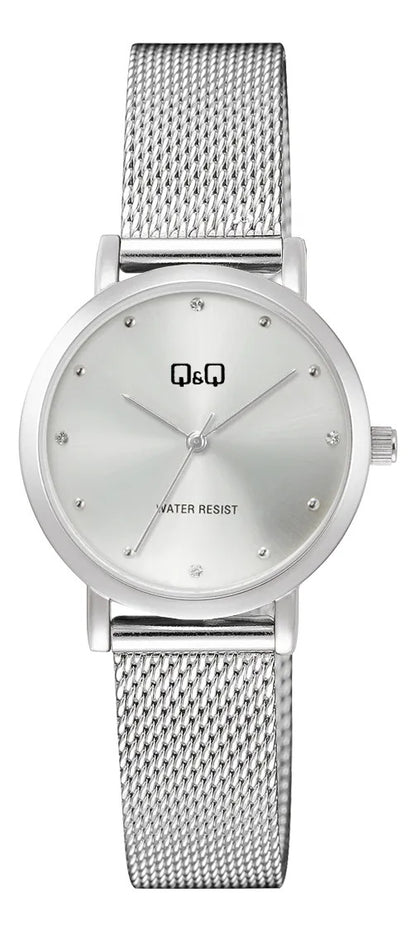 Reloj Q&q Metal Dama 31mm C35a-005py - Plateado