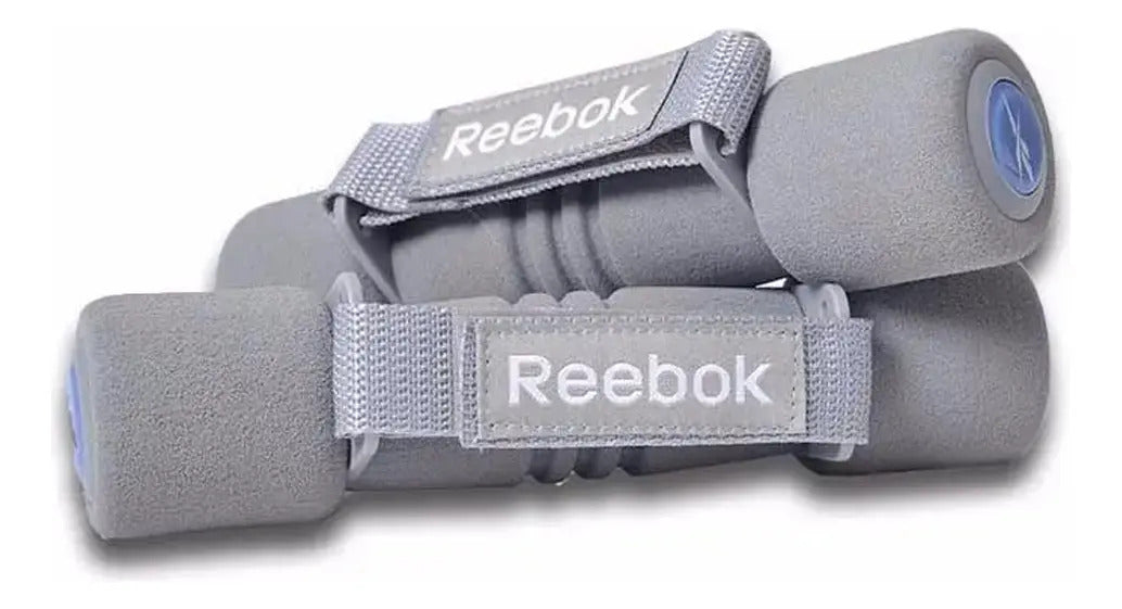 Pack 2 Mancuernas Acolchonadas Reebok 1kg C/u - Gris