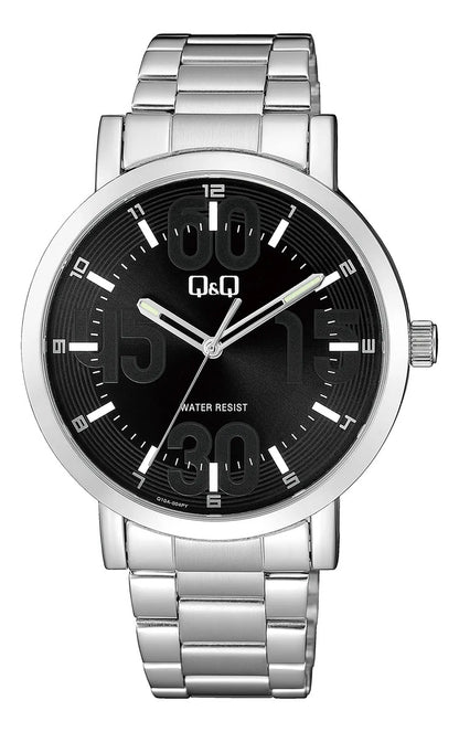 Reloj Q&q Metal Hombre 42mm Q10a-004py - Plateado