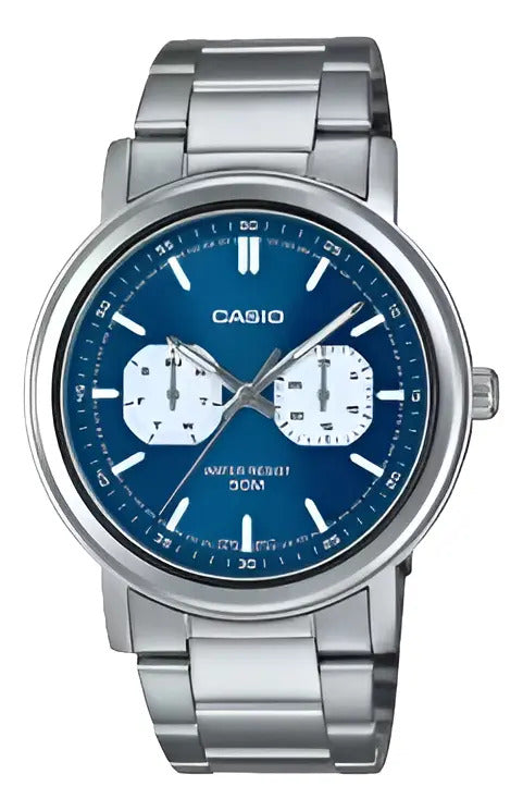Reloj Casio Metal Hombre 41mm Mtp-e335d2e1 - Plateado