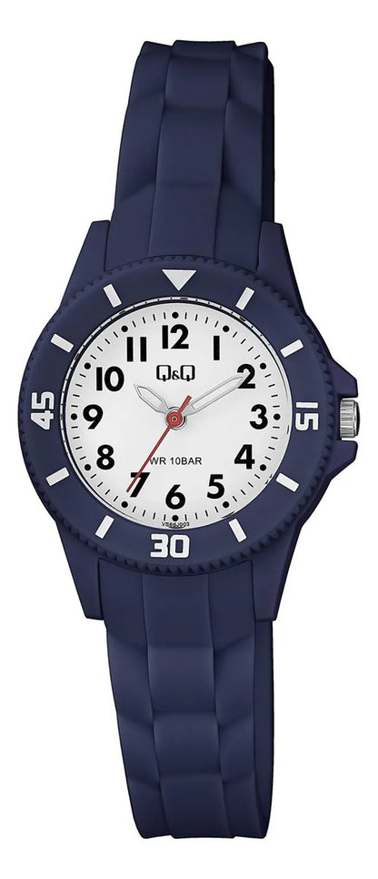 Reloj Q&q Silicona Dama 30mm Vs66j003y - Azul