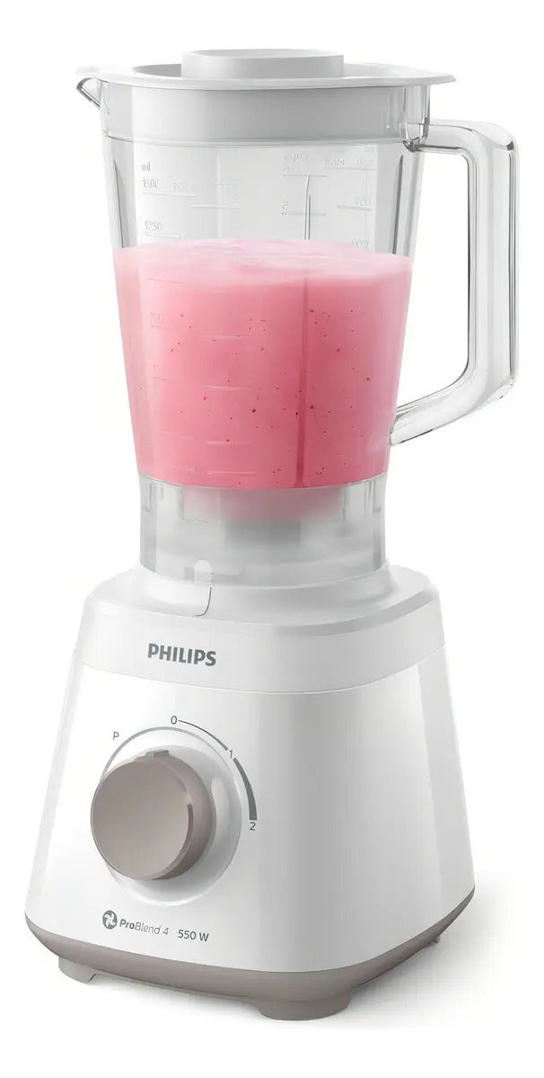 Licuadora Philips 550w 1,5 Lt 2 Vel Hr2129/00 - Blanco