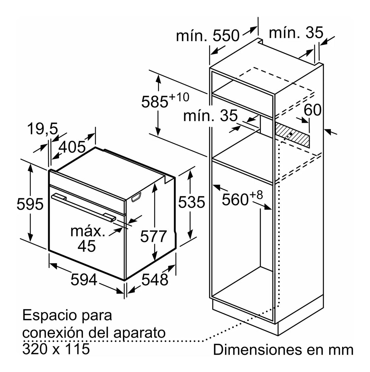 Horno De Empotrar Bosch Multifunción A Vapor - Negro