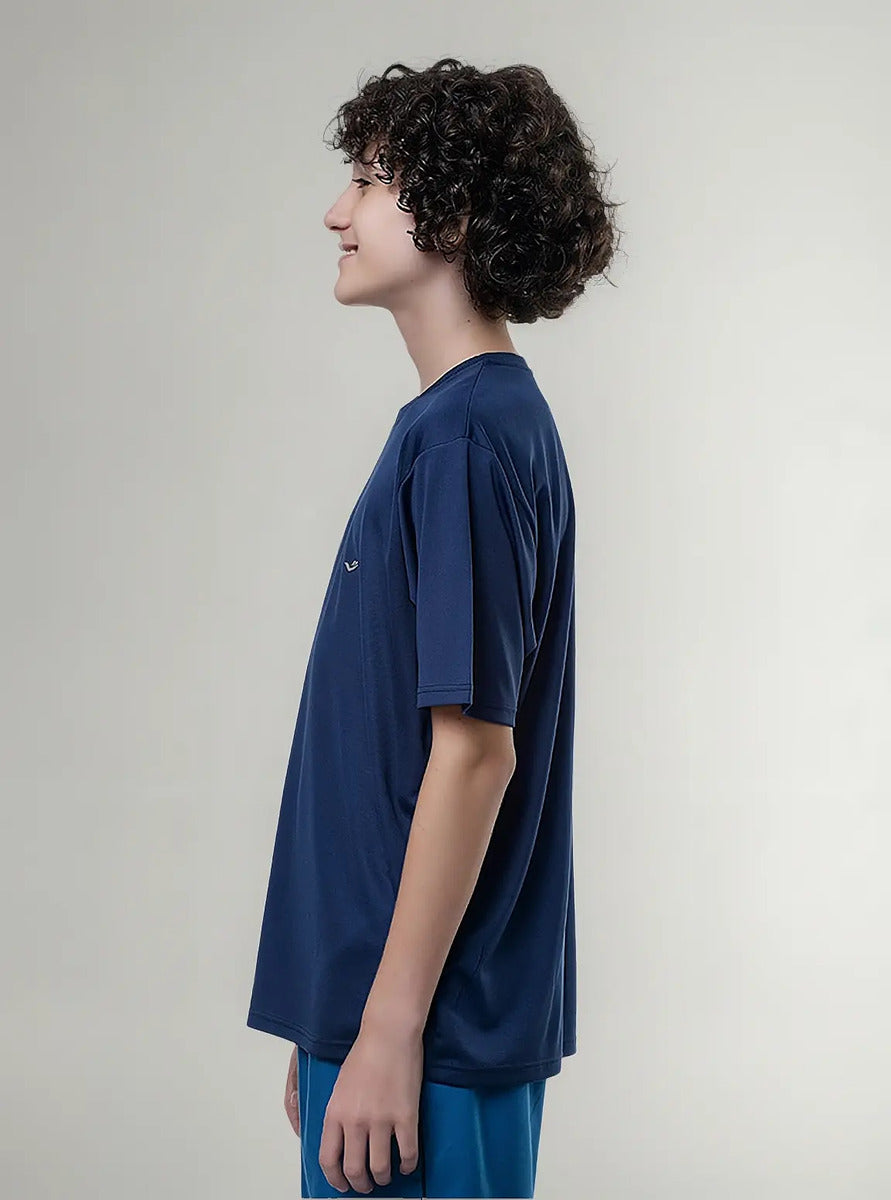Remera Camiseta Niño Secado Rápido Poliéster Elite Azul Marino 12