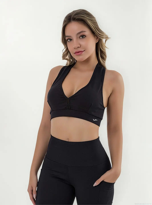 Top Deportivo Flexible Fitness Espalda Nadador Elite Negro 3xl