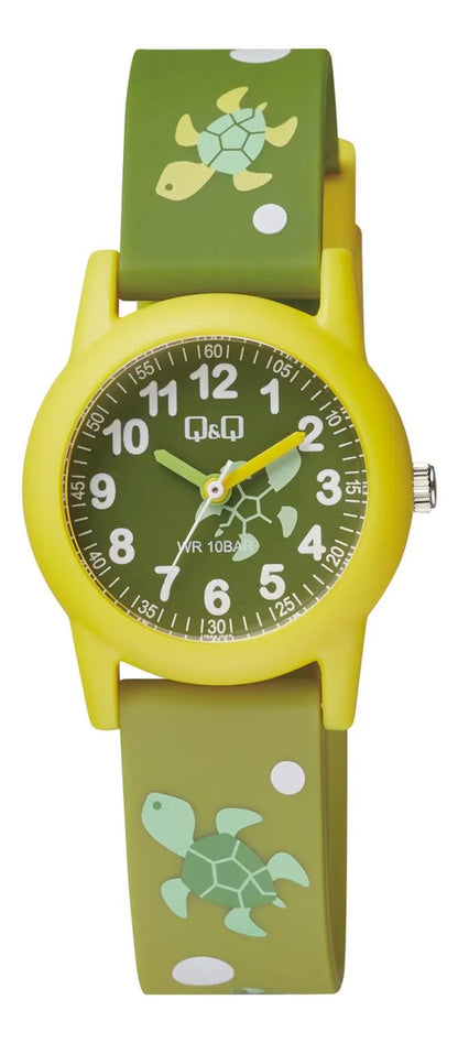 Reloj Q&q Silicona Infantil 30mm Vr99j008y - Verde