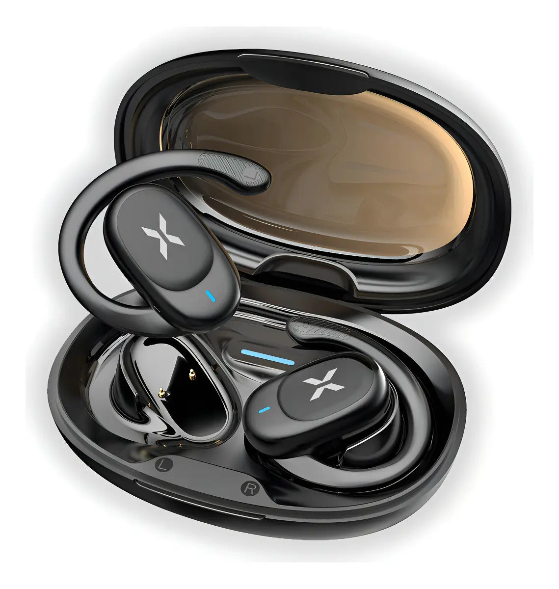 Auriculares Inalámbricos Con Base De Carga Xion Xi-aux500 Qo Negro