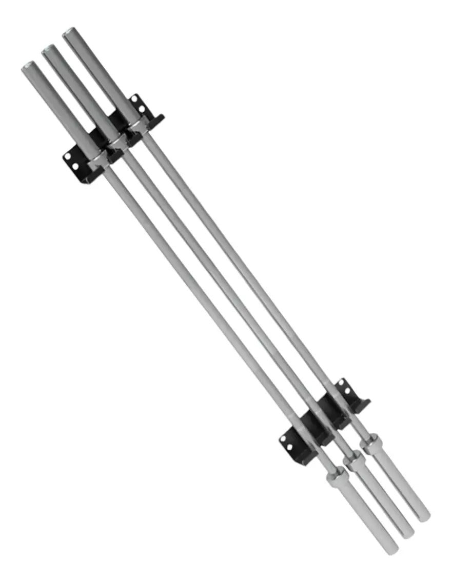 Soporte Para 3 Barras Olímpicas Vertical Gym Livepro Negro