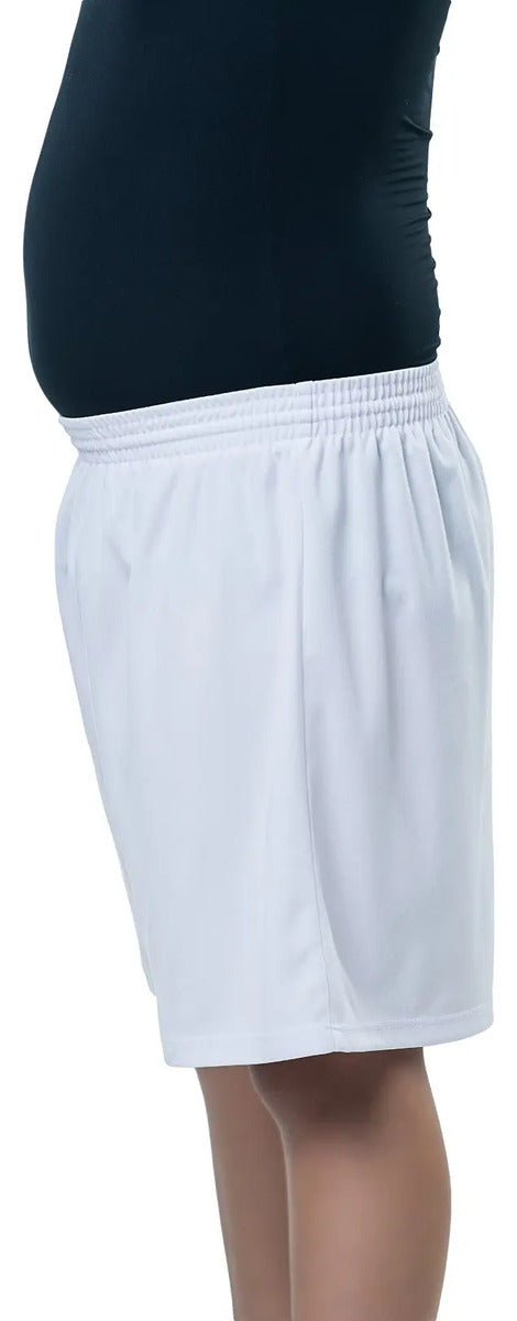 Shorts Niño Básico Fútbol Deportivo Gym Elite - Blanco 8
