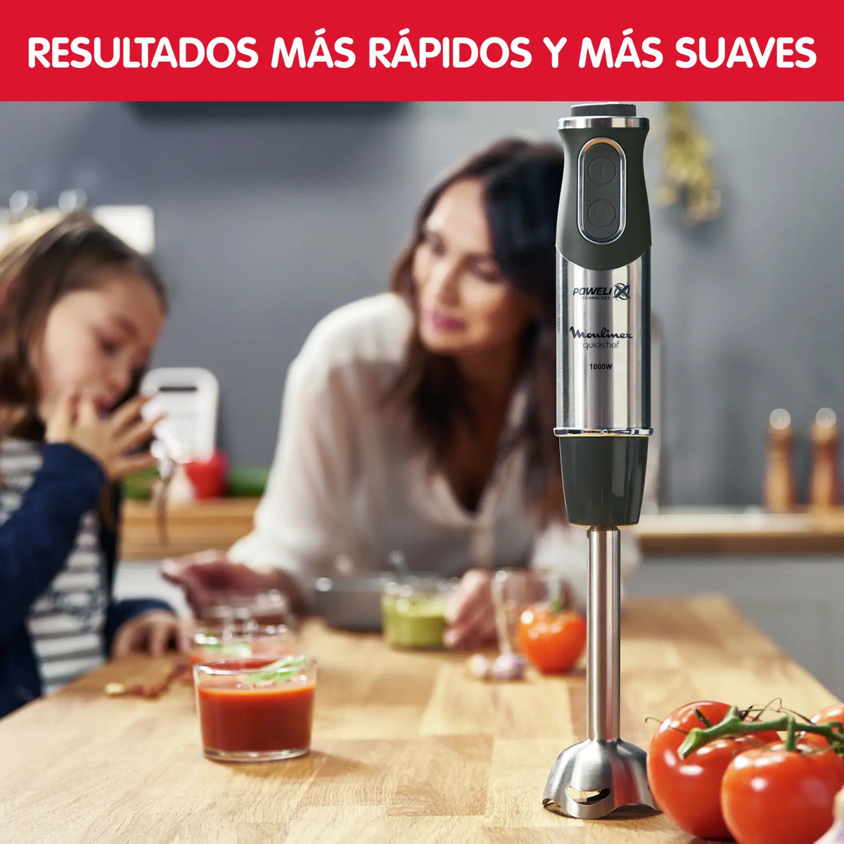 Mixer Moulinex Hbl Quickchef 3 En 1 1000w - Negro