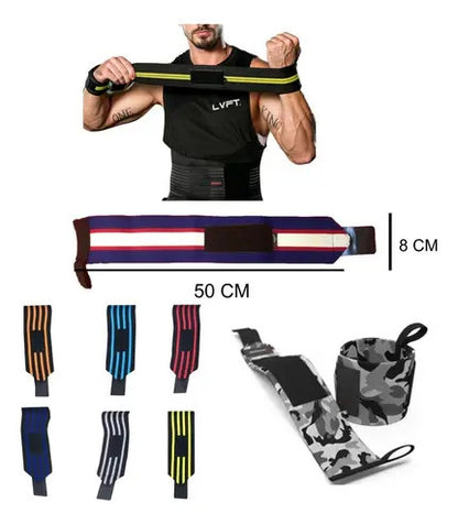 Muñequera Strap Xfit Ejercicio Con Pesas Rhino - Negro