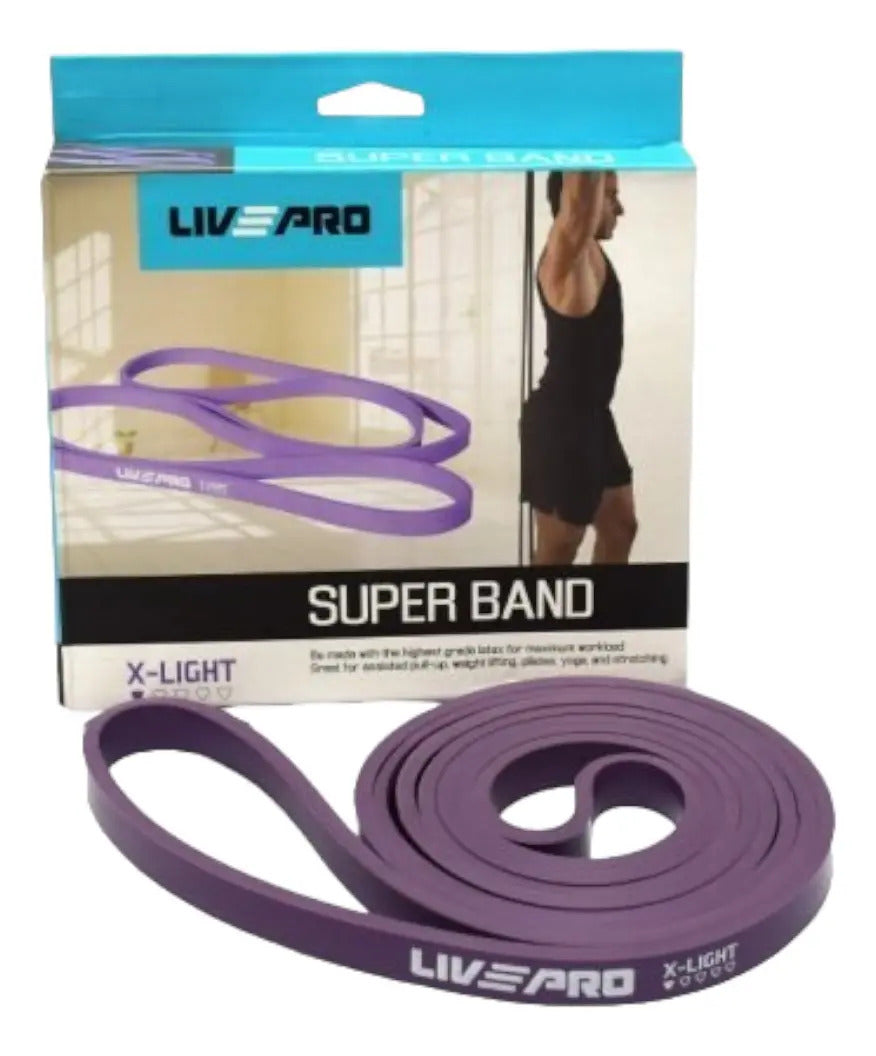 Super Bandas Entrenamiento Gym Látex Livepro - Violeta